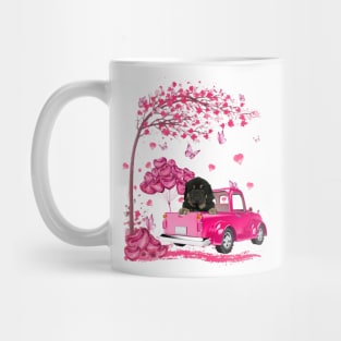 Valentine's Day Love Pickup Truck Tibetan Mastiff Mug